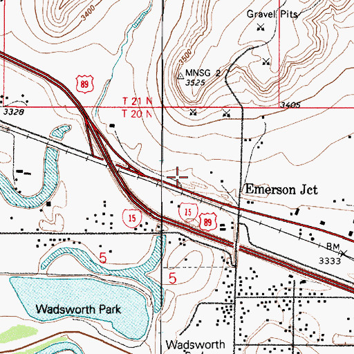 Topographic Map of 20N03E05A___01 Well, MT