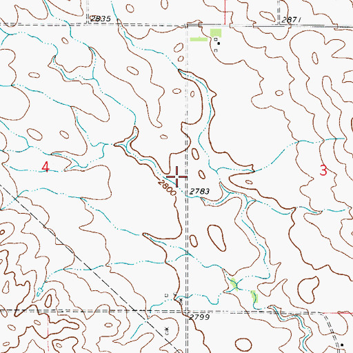 Topographic Map of 20N53E04DAAA01 Well, MT