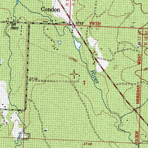 Topographic Map of 20N17W01BDDD01 Well, MT