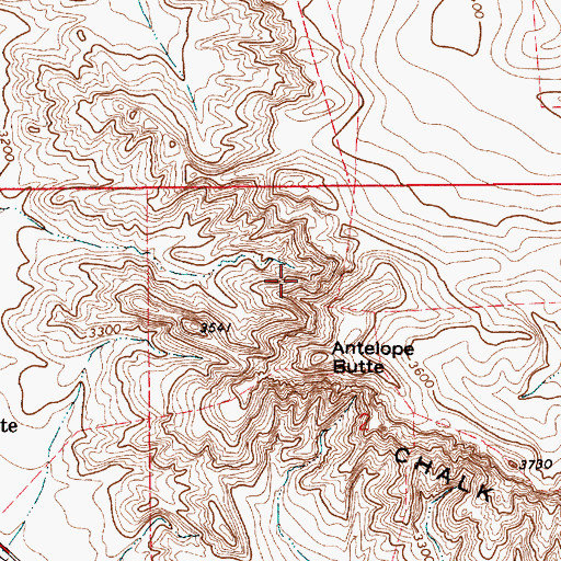 Topographic Map of 09N12E23DCBA01 Well, MT