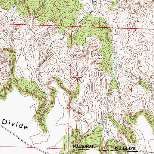 Topographic Map of 24N31E30AD__01 Well, MT