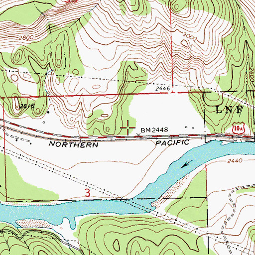 Topographic Map of 20N27W03ABDB01 Well, MT