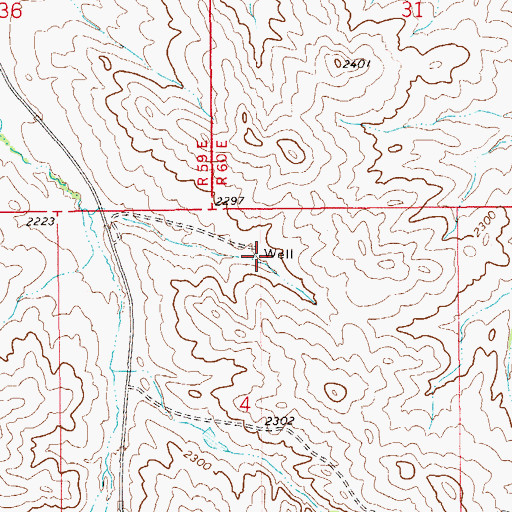 Topographic Map of 20N60E04BAAD01 Well, MT
