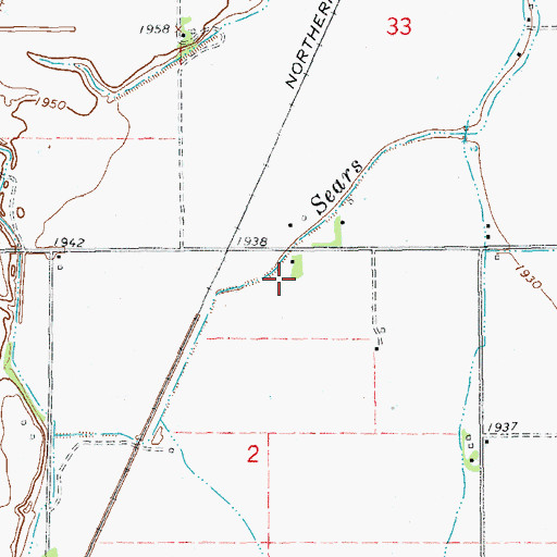 Topographic Map of 20N58E02AB__01 Well, MT