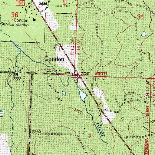 Topographic Map of 20N17W01BAAB01 Well, MT
