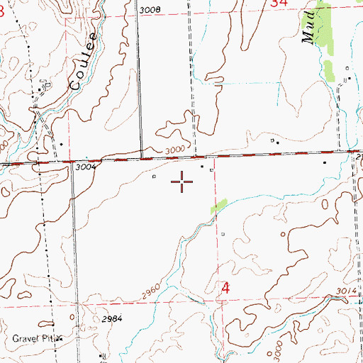 Topographic Map of 20N20W04BAA_01 Well, MT