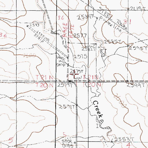 Topographic Map of 21N47E31CCCC01 Well, MT
