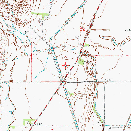 Topographic Map of 21N58E32CD__01 Well, MT