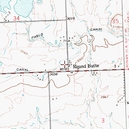 Topographic Map of 21N21W35CCC_01 Well, MT