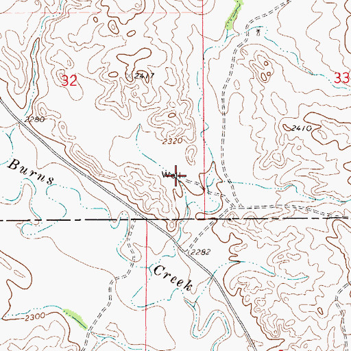 Topographic Map of 21N56E32DDAC01 Well, MT