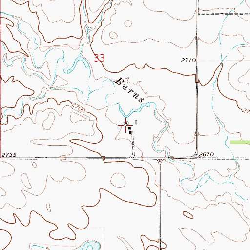 Topographic Map of 21N54E33DCAC01 Well, MT