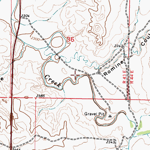 Topographic Map of 21N43E36DAAC01 Well, MT