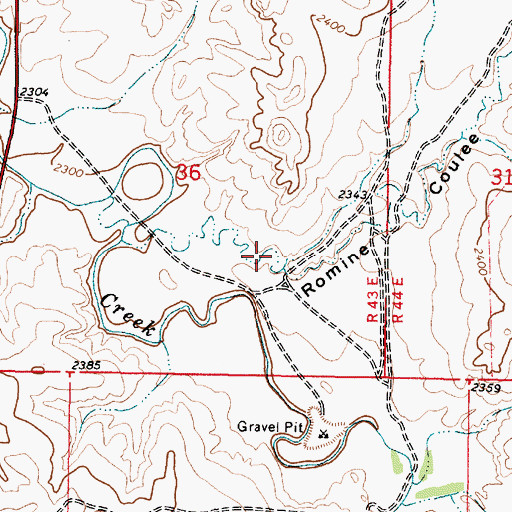 Topographic Map of 21N43E36DAAD01 Well, MT