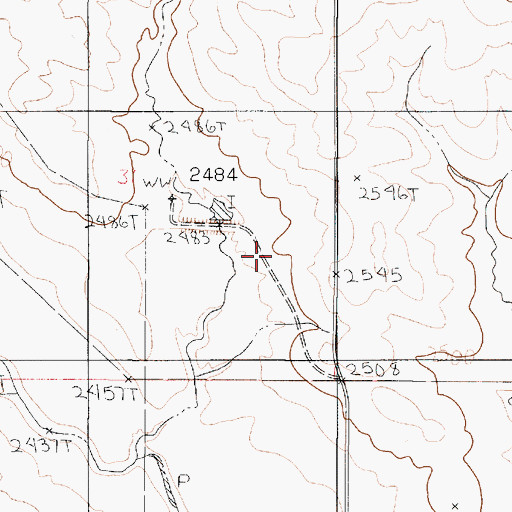 Topographic Map of 21N48E31DACB01 Well, MT