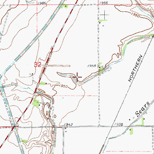Topographic Map of 21N58E32DA__01 Well, MT