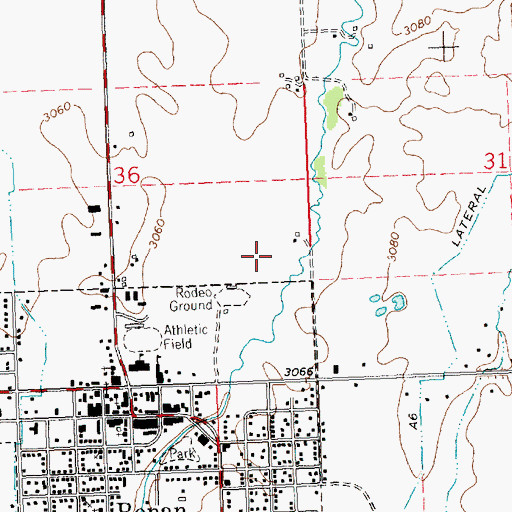 Topographic Map of 21N20W36DAD_01 Well, MT
