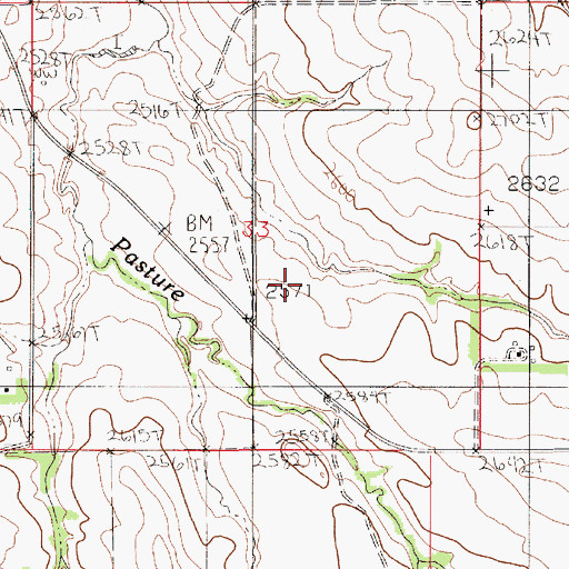Topographic Map of 21N52E33DB__01 Well, MT