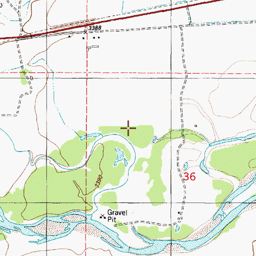Topographic Map of 21N01W36B___01 Well, MT
