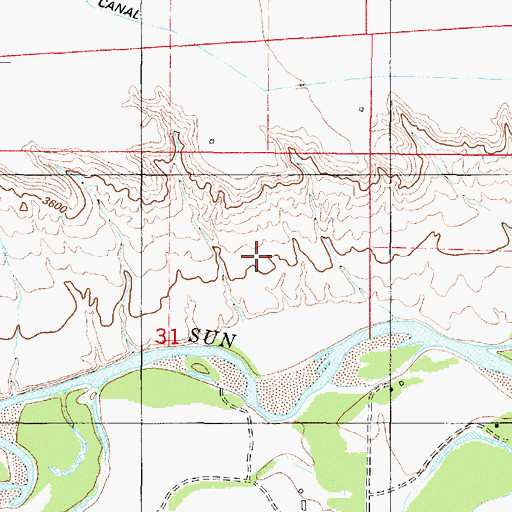Topographic Map of 21N01W31A___01 Well, MT