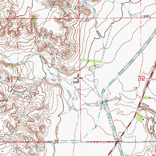Topographic Map of 21N58E31ADDD01 Well, MT