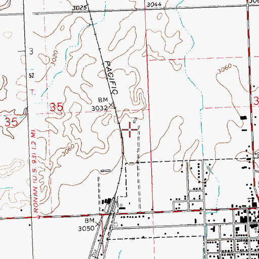 Topographic Map of 21N20W35DAAB01 Well, MT