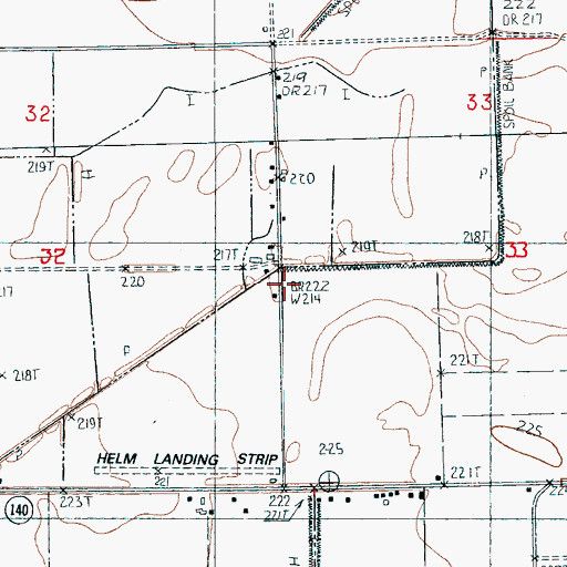 Topographic Map of Ditch Number 69, AR