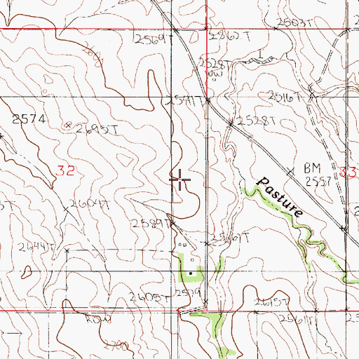 Topographic Map of 21N52E32DA__01 Well, MT