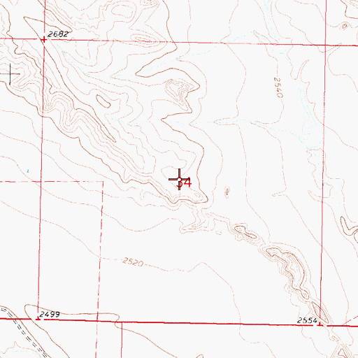 Topographic Map of 18N40E12CCAD01 Well, MT