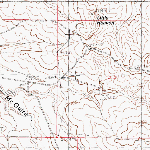 Topographic Map of 21N45E35BCDC01 Well, MT