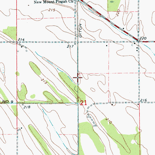 Topographic Map of Ditch Number 7, AR