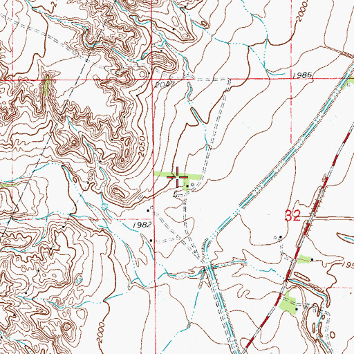 Topographic Map of 21N58E32BC__01 Well, MT