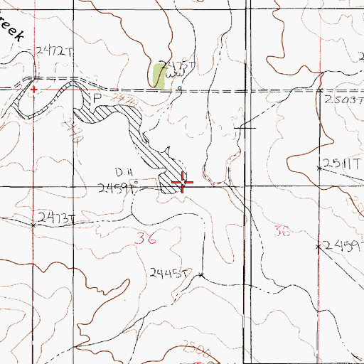 Topographic Map of 21N47E36ABBC01 Well, MT