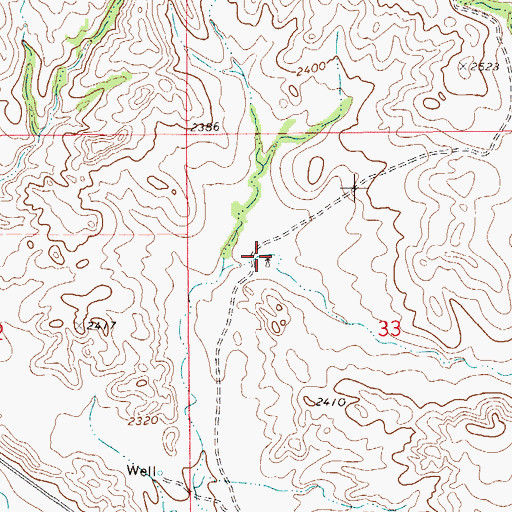 Topographic Map of 21N56E33BCAD01 Well, MT