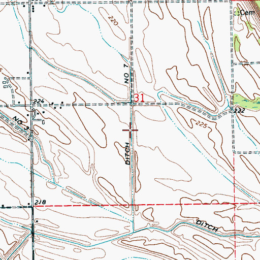 Topographic Map of Ditch Number 7, AR