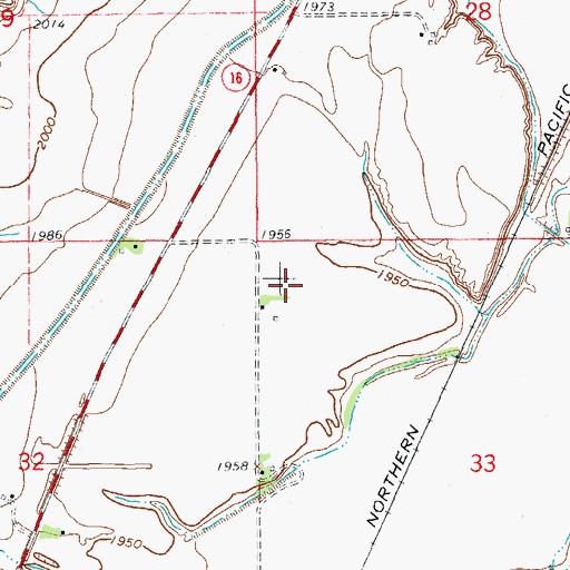Topographic Map of 21N58E33BB__01 Well, MT