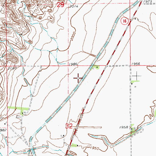 Topographic Map of 21N58E32AB__01 Well, MT