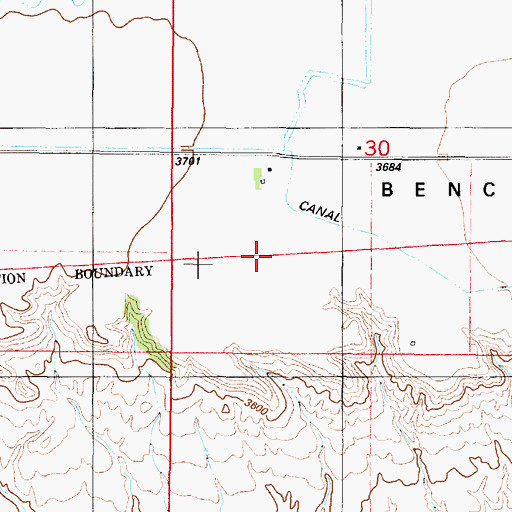 Topographic Map of 21N01W30C___01 Well, MT
