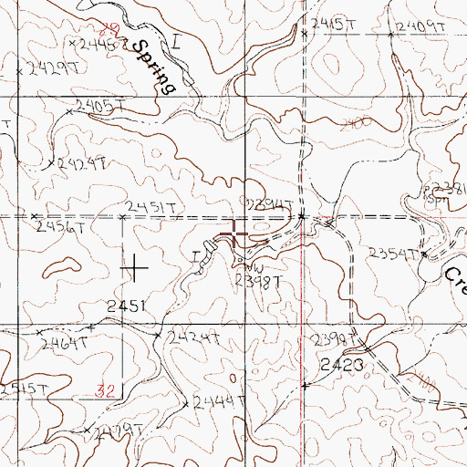 Topographic Map of 21N49E32AABC01 Well, MT