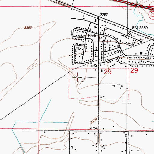 Topographic Map of 21N02E29CABC01 Well, MT