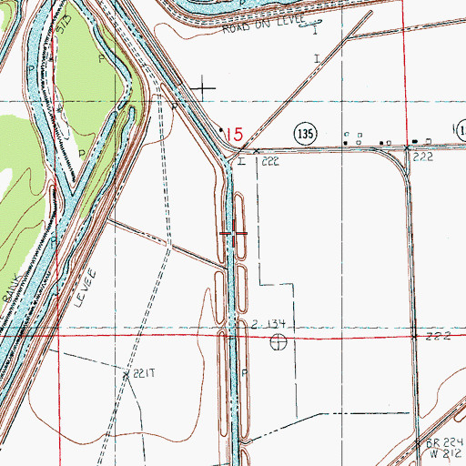 Topographic Map of Ditch Number 7, AR