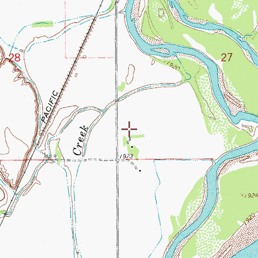 Topographic Map of 21N58E27CC__01 Well, MT