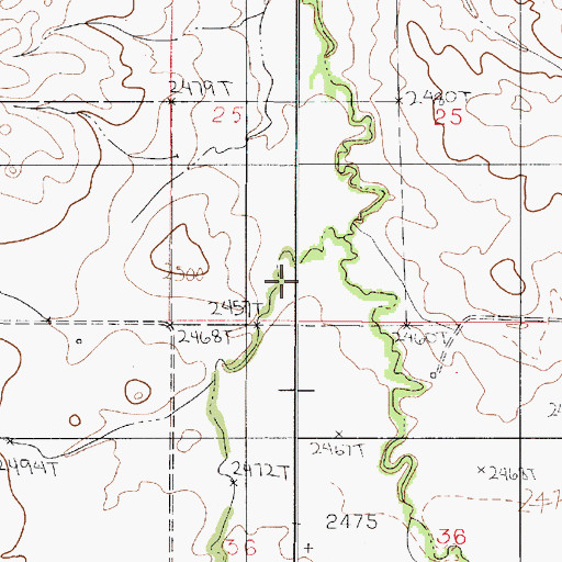 Topographic Map of 21N50E25CCDA02 Well, MT