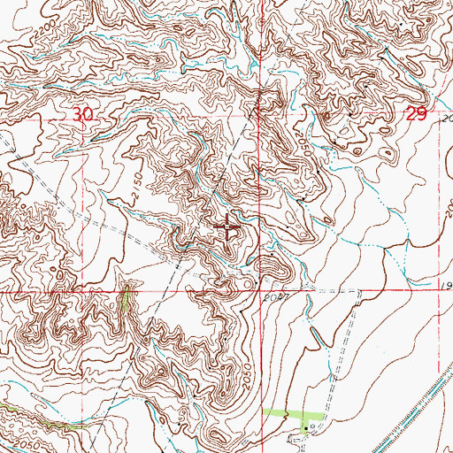 Topographic Map of 21N58E30DDA_01 Well, MT