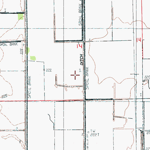 Topographic Map of Ditch Number 7, AR