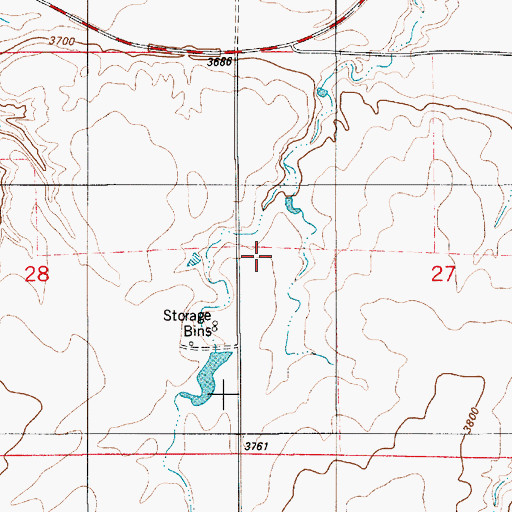 Topographic Map of 21N07E27BCC_01 Well, MT