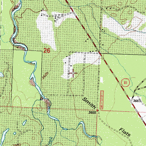 Topographic Map of 21N17W26DACC01 Well, MT