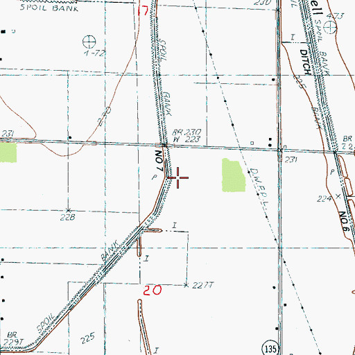 Topographic Map of Ditch Number 7, AR