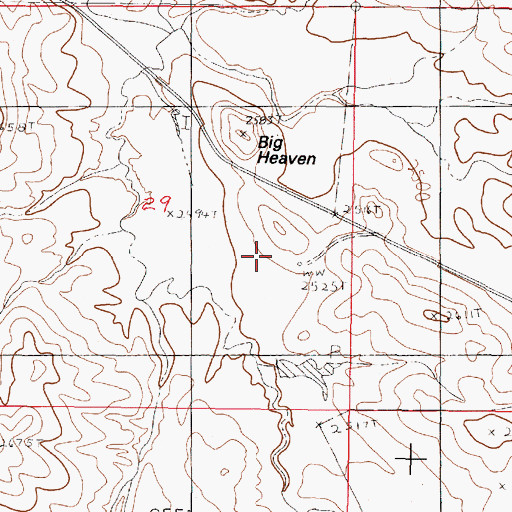 Topographic Map of 21N45E29DABC01 Well, MT