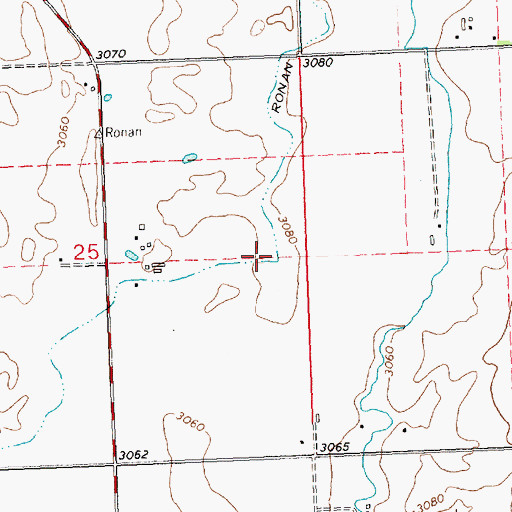 Topographic Map of 21N20W25ADD_01 Well, MT