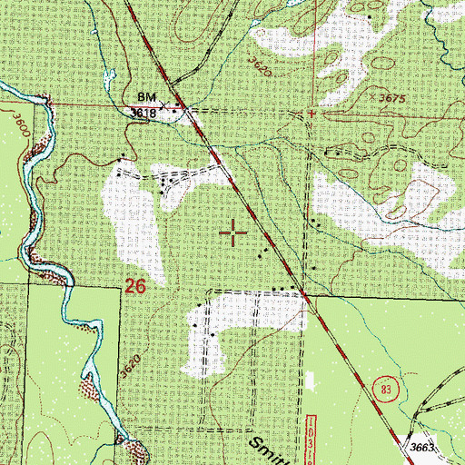 Topographic Map of 21N17W26ADBD01 Well, MT